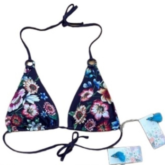 NWT Johnny Was Ombré Floral Triangle Bikini Top Size XL - Picture 6 of 6